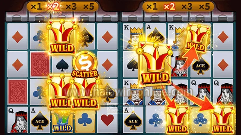 Mega Ace upgraded slot with golden card transformation