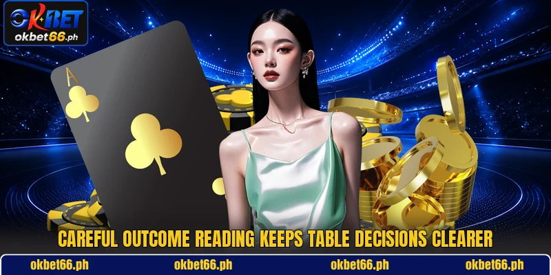 Careful outcome reading keeps table decisions clearer Careful outcome reading keeps table decisions clearer