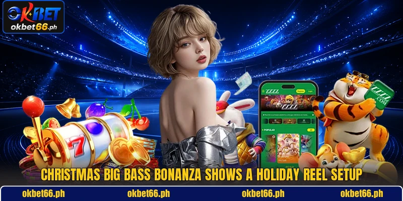 Christmas Big Bass Bonanza shows a holiday reel setup