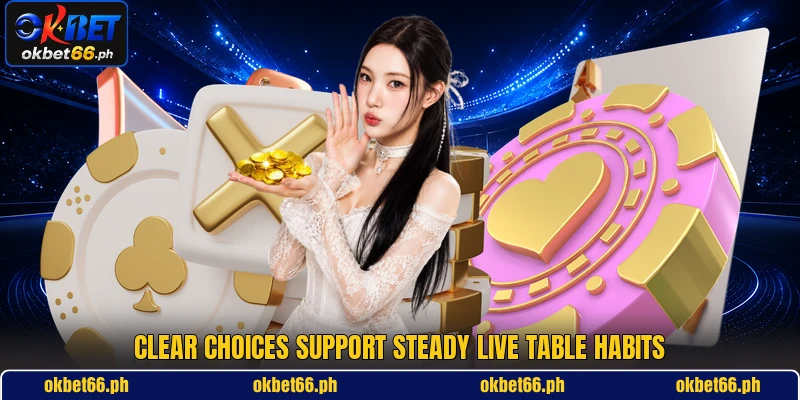 Clear choices support steady live table habits