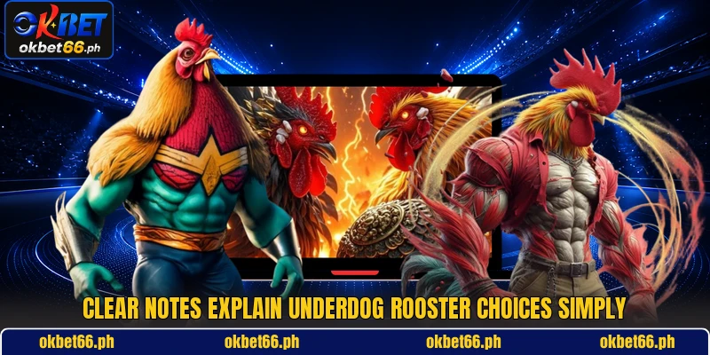 Clear notes explain Underdog Rooster choices simply