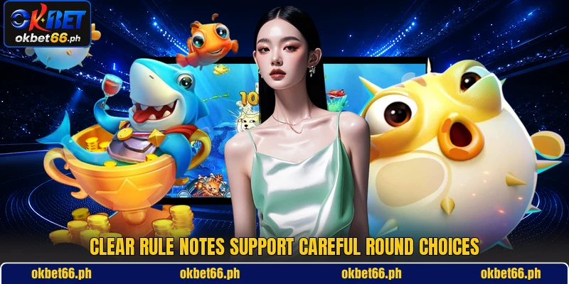 Clear rule notes support careful round choices Clear rule notes support careful round choices