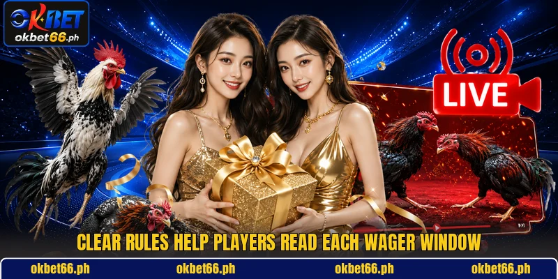 Clear rules help players read each wager window