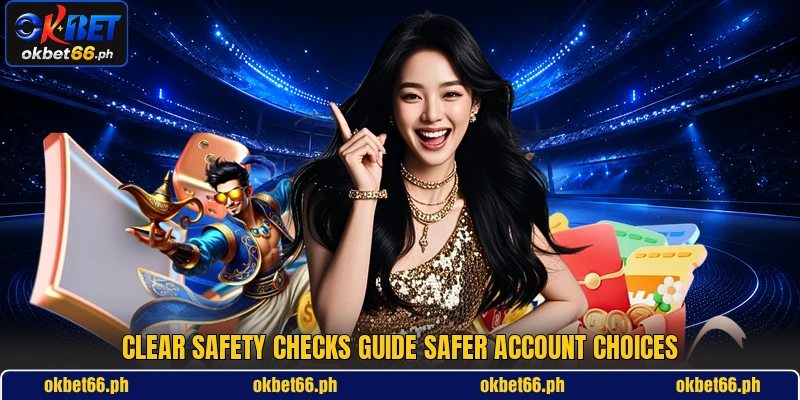 Clear safety checks guide safer account choices Clear safety checks guide safer account choices