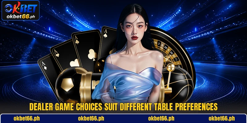 Dealer game choices suit different table preferences Dealer game choices suit different table preferences