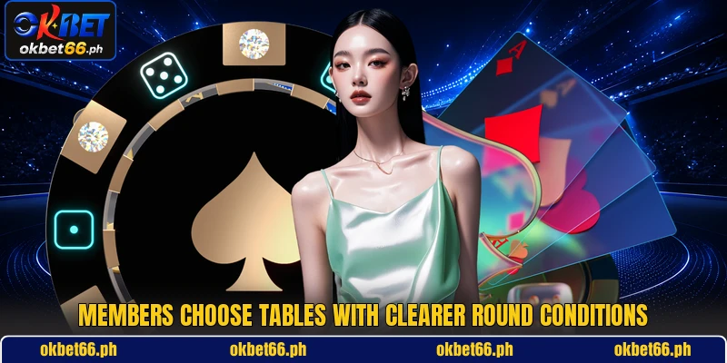 Members choose tables with clearer round conditions Members choose tables with clearer round conditions