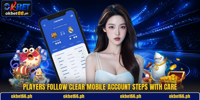 Players follow clear mobile account steps with care Players follow clear mobile account steps with care