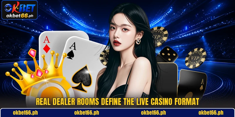 Real dealer rooms define the live casino format Real dealer rooms define the live casino format