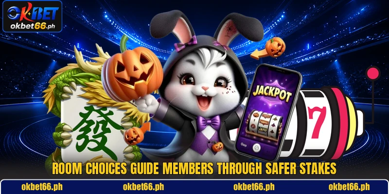 Room choices guide members through safer stakes