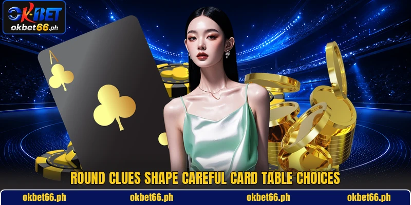 Round clues shape careful card table choices Round clues shape careful card table choices